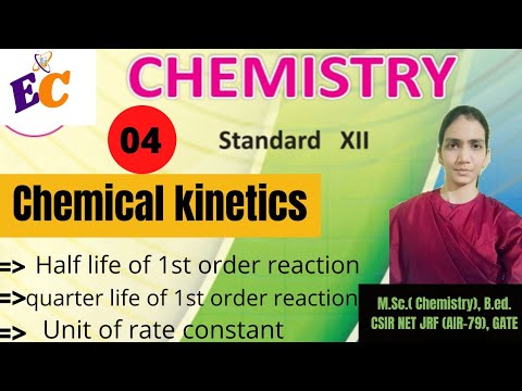 half life of first order reaction| unit of rate constant for 1st order reaction| chemical kinetics.