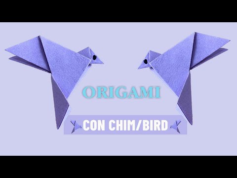 EASY DIY || Hướng dẫn gấp con chim bồ câu bằng giấy/Origami Bird Easy