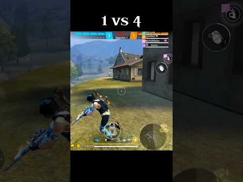 BEST 1VS 4 clutch | Free Fire Cs Ranked #shorts #freefire