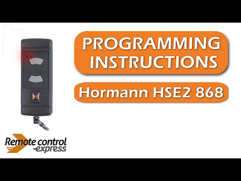 Programming my remote Hormann HSE2 868