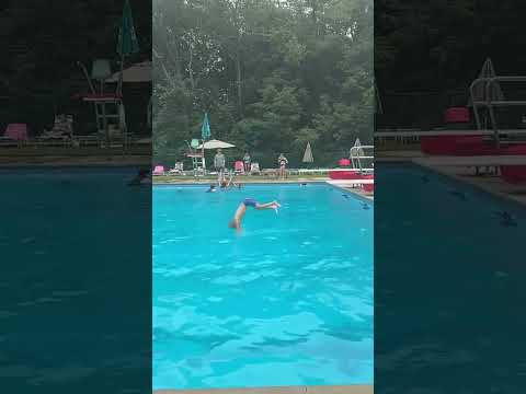 One n half off the diving bord