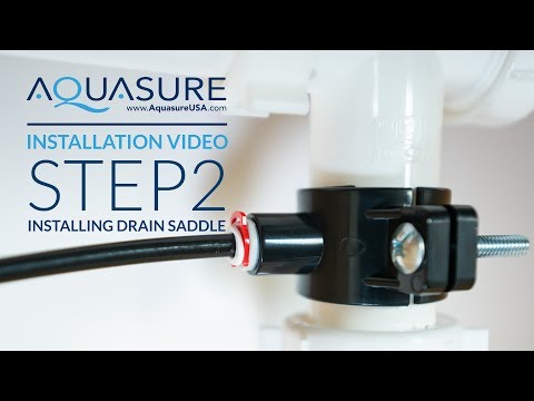 Aquasure Premier Series Installation - Step 2 Drain Saddle Installation