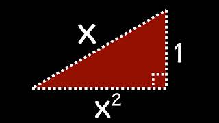 Can we have a right triangle with sides 1, x and x^2 (but the hypotenuse is x)