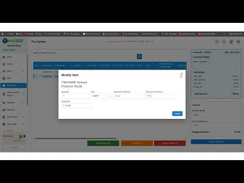 Raseed POS System Demo in Hindi | Fast Billing, Discounts, Payments & Invoice Printing