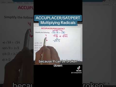 ACCUPLACER(SAT): Multiplying and simplifying radicals. Math made easy by Professor G! #fyp #sat #act