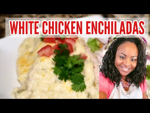 WHITE CHICKEN ENCHILADAS | EASY RECIPE