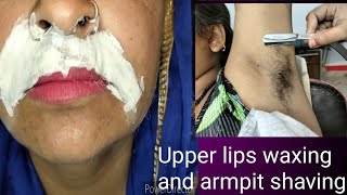 Upper lips waxing/Armpit shaving #waxing #shaving #armpit #pammibeautyworld @pummybeautyworld