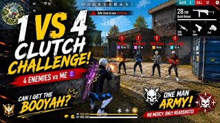 1 vs 4 clutch headshot challenge in free fire 🔥 #cjpprotest 