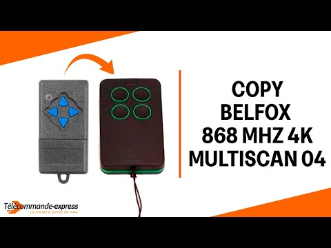 How to Copy a BELFOX 868 MHZ 4K Remote to a MULTI SCAN 04 Cloning Remote