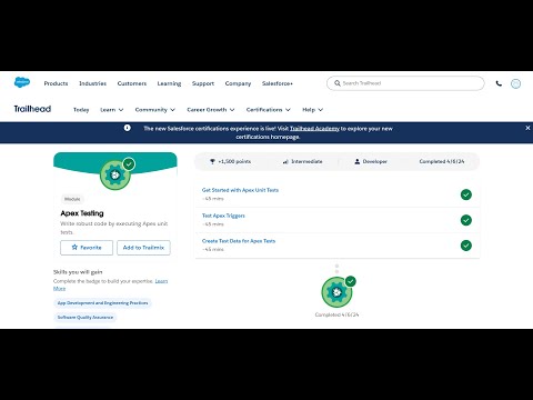 Get Started with Apex Unit Tests | Apex Testing | Salseforce Trailhead
