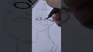 Cartoon Face Expression Study Inking Timelapse #shorts #inking #drawingstudy #cartoonart #expression
