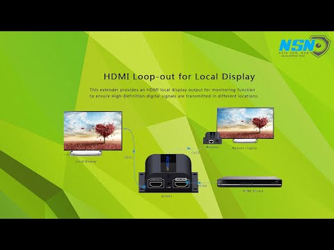 60M HDMI Extender over CAT6 with one HDMI loop out