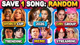 Save One Song... RANDOM Rules 🔥 Save your Favorite Tracks! 🎵 Music Quiz 2026