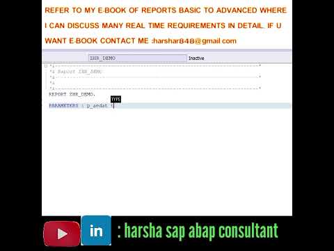 default in SAP Abap? my ebook contact : 9848648781