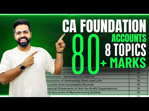 CA Foundation Accountancy Most Important Topics | May 2025 | CA Vipul Dhall | iWision
