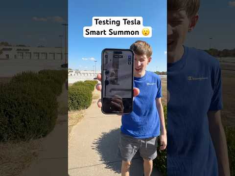 Testing Smart Summon in my Tesla #shorts