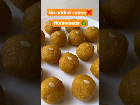 No added color Motichoor Ladu in 30 mins ~ perfect for festivals 🎉