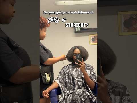 How to decide if you should cut your hair curly or straight💇🏾‍♀️ #type4naturalhair #curlycut #trim