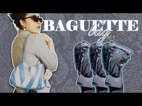 Trendy baguette bag from scrap fabrics DIY / COSAMBELLA
