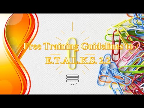 FREE training guidelines to Etalks 2.2