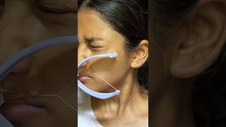 1st EXPERIENCE 🤦🏻‍♀️with threading machine |WORTH it ⁉️#hairthreadingtool #facialhairremovalathome