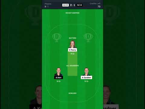AUS🇦🇺 vs NZ🇳🇿 Women T20 | Dream11 Prediction | Dream11 Team |