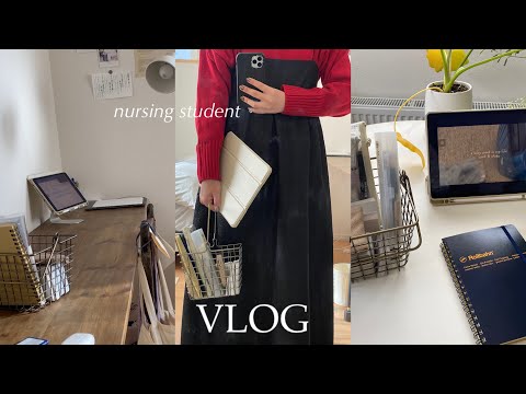 [vlog] 来週に控えた模試のために追い込む看護学生/付箋ノートの中身を少し紹介📔/自分が楽しめる勉強方法を見つけよう