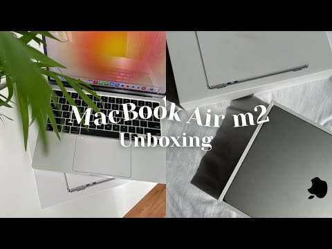 MacBook Air M2 Unboxing Silver *aesthetic