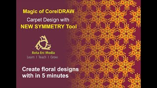 Learn Coreldraw : How to design Floral carpet with Symmetry tool