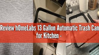 Review hOmeLabs 13 Gallon Automatic Trash Can for Kitchen - Stainless Steel Garbage Can with No Touc