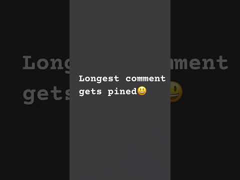 Longest comment gets pinned #viral #fypシ #trending