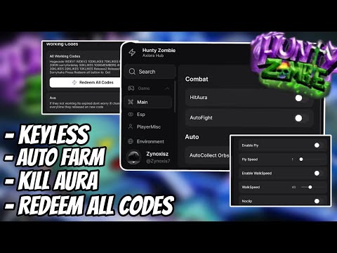 🔥 NEW Hunty Zombie Script (Pastebin) 🧟 | Auto Farm,  Kill Aura,  Redeem ALL Codes 🎁 + MORE!