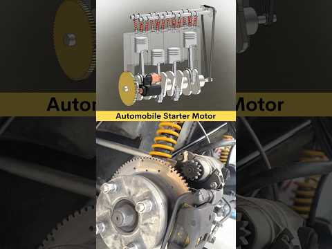 Automobile Engine Starter Motor - How it’s work? 😉✅ #cadcam #automobile #engineering #carlover #3d