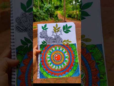 🦚 #peacockmandala #artforbeginners #mandalaart #howtodrawmandalaartforbeginners #shorts