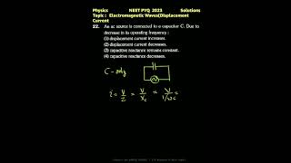 #NEET2023 #solution #Physics #displacementcurrent  #alternatingcurrent  #neettricks  #NCERT #shorts