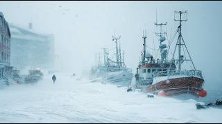 Surviving BLIZZARD 4 Days STRANDED in Extreme Arctic Town. HEAVY SNOWSTORM Winter Van Life Camping