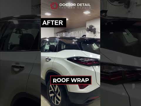 Check out the sleek roof wrap and matching side mirrors. #autodetailing #ceramicnanocoating #car
