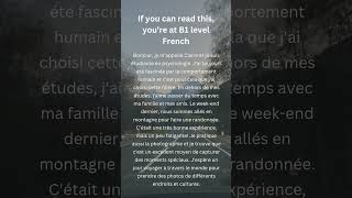 B1/Intermediate French Reading Practice