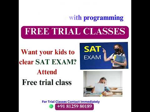Prepare Your Kids for the SAT Exam! | Free Trial Class by Xcelvations #Xcelvations#USAEducation