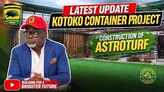 LATEST UPDATE FROM ASANTE KOTOKO CONTAINER PROJECT- TILING-ELECTRICAL AND ROOFING DONE