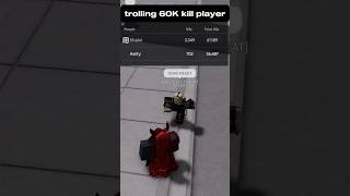 Trolling 60K kill player with body swap emote 🙏  #roblox #thestrongestbattlegrounds