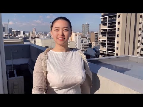 【ノーブラ散歩Iカップ】寒すぎて余計に目立ったしまいました…