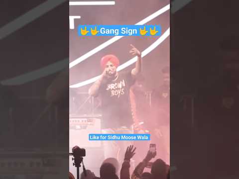 Sidhu Moose Wala Said 🤫 about his favourite Gang Sign 🤟at Toronto Live Show #sidhumoosewala #shorts