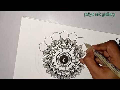 How to draw mandala art || mandala art for beginners