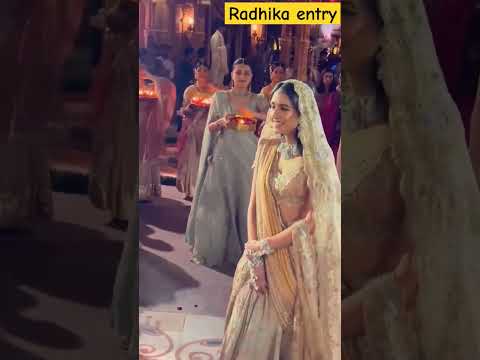 Radhika marchant Entry 🔥 Ambani house marriage #radhika #anant #radhikamerchant #ambaniwedding