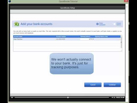 QuickBooks 2018, Adding Bank Accounts