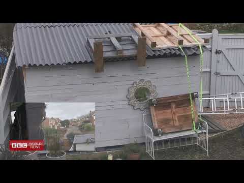 BREAKING - BBC News - Man devastated by shed damage in Tunbridge Wells #StormEunice