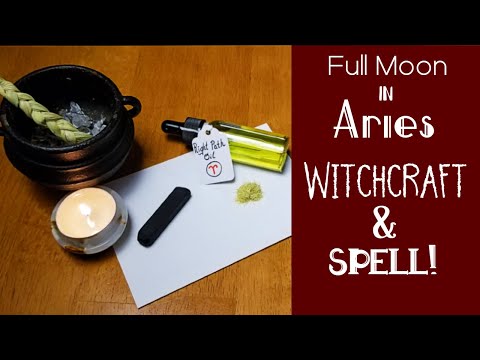 Full Moon in Aries Oil and Spell! Harvest Moon! Full Moon Ritual! Wicca-Witch-Pagan-Witchcraft.