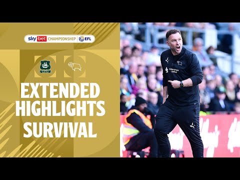 SURVIVAL! | Plymouth Argyle v Derby County extended highlights