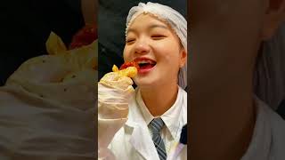Rich girls love to eat spicy strips